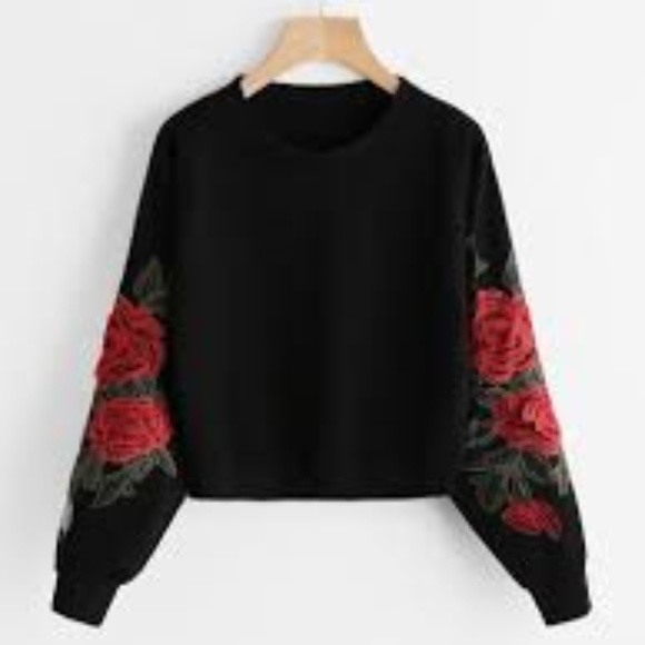 Maison Garrison Sweaters - Cropped Rose Sweater